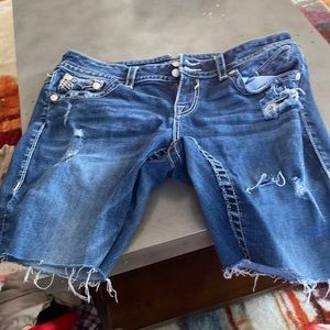 Blue jean shorts